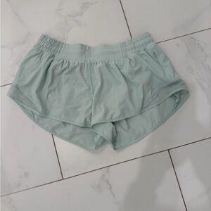 Lululemon Hotty Hot Mint green Running Shorts